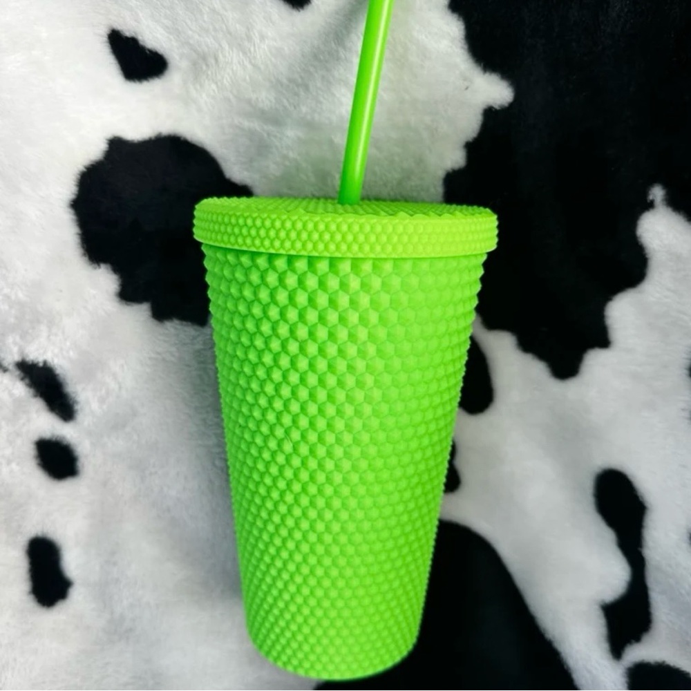 Starbucks Neon Green Textured Tumbler with Straw